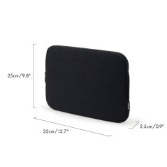 DICOTA ONE Notebook Sleeve 13.3" - Eco-Friendly Black Jersey Fabric for Stylish Protection